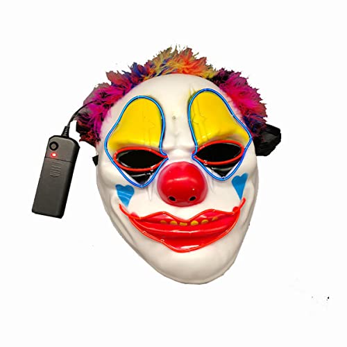 HGXLOWUA Clown Maske Leuchtende Party Maske Cosplay Kostüm Requisiten für Halloween HGXLOWUA Clown Maske Leuchtende Party Maske Cosplay Kostüm Requisiten für Halloween von HGXLOWUA