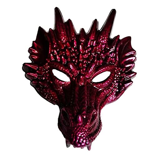 HGXLOWUA Drachenmaske PVC Vollgesichtsmaske Kinder Cosplay Kostüm Requisiten für Halloween Party Show von HGXLOWUA