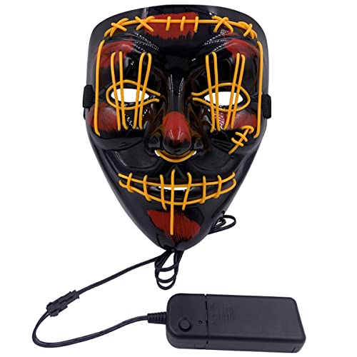 HGXLOWUA Geistermaske Leuchtende Gruselmaske Cosplay Kostüm Requisiten für Halloween Party HGXLOWUA Geistermaske Leuchtende Gruselmaske Cosplay Kostüm Requisiten für Halloween Party von HGXLOWUA