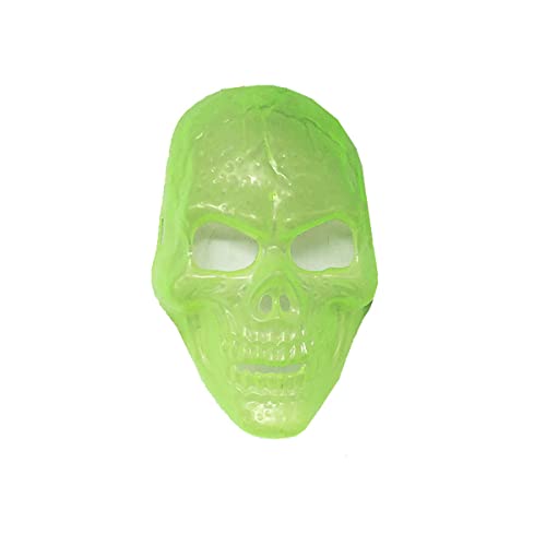 HGXLOWUA Geistermaske leuchtende gruselige Kunststoffmaske Cosplay Kostüm Requisiten für Halloween Party von HGXLOWUA