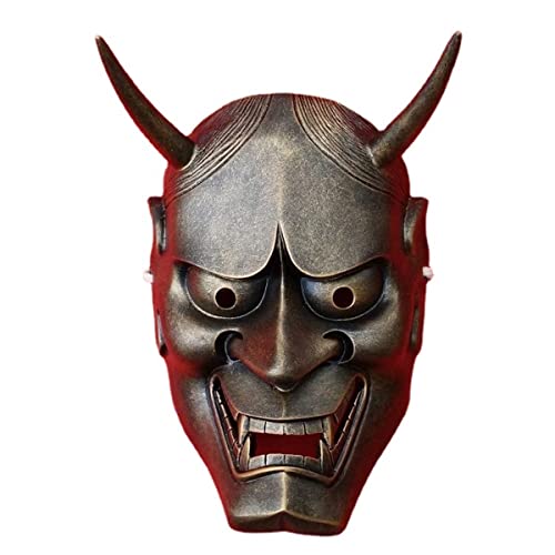 HGXLOWUA Hannya Maske Rot Harz Gruselige Maske Cosplay Kostüm Requisiten für Halloween Party HGXLOWUA Hannya Maske Rot Harz Gruselige Maske Cosplay Kostüm Requisiten für Halloween Party von HGXLOWUA