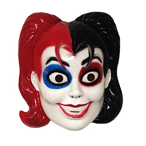 HGXLOWUA Harleys Quinns Maske Kunststoff Vollgesichtsmaske Cosplay Kostüm Requisiten für Halloween Ostern Party HGXLOWUA Harleys Quinns Maske Kunststoff Vollgesichtsmaske Cosplay Kostüm Requisiten für Halloween Ostern Party von HGXLOWUA
