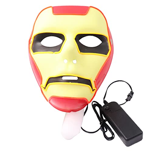 HGXLOWUA Irons Manss Maske Vollgesichtsmaske Leuchtende Halloween Cosplay Kostüm Requisiten für Party HGXLOWUA Irons Manss Maske Vollgesichtsmaske Leuchtende Halloween Cosplay Kostüm Requisiten für Party von HGXLOWUA