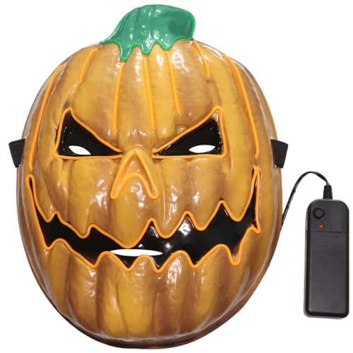 HGXLOWUA Kürbis Leuchtende Maske Vollgesichtsmaske Gruselmaske Cosplay Kostüm Requisiten für Halloween Party HGXLOWUA Kürbis Leuchtende Maske Vollgesichtsmaske Gruselmaske Cosplay Kostüm Requisiten für Halloween Party von HGXLOWUA