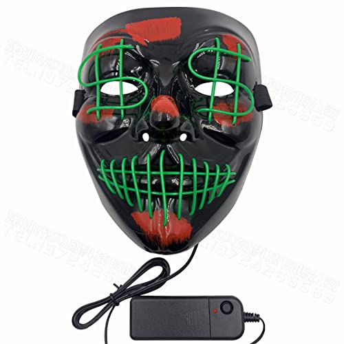 HGXLOWUA LED Geistermaske Vollgesicht Gruselmaske Cosplay Kostüm Requisiten für Halloween Party HGXLOWUA LED Geistermaske Vollgesicht Gruselmaske Cosplay Kostüm Requisiten für Halloween Party von HGXLOWUA