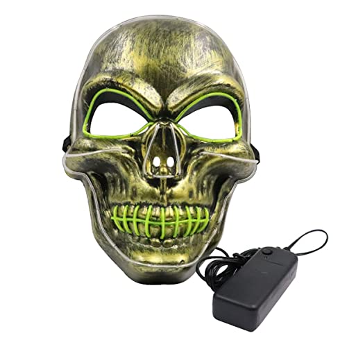 HGXLOWUA LED Vollgesichtsmaske Skelett Gruselmaske Cosplay Kostüm Requisiten für Halloween Party HGXLOWUA LED Vollgesichtsmaske Skelett Gruselmaske Cosplay Kostüm Requisiten für Halloween Party von HGXLOWUA