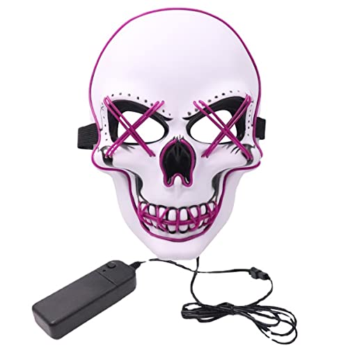 HGXLOWUA Leuchtende Maske Gruselige Skelettmaske Halloween Cosplay Kostüm Requisiten für Party HGXLOWUA Leuchtende Maske Gruselige Skelettmaske Halloween Cosplay Kostüm Requisiten für Party von HGXLOWUA