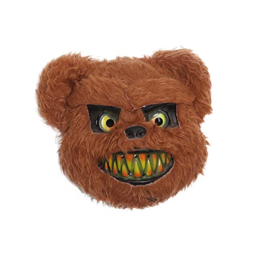 HGXLOWUA Plüschbär-Maske Gruselige Vollgesichtsmaske Cosplay Kostüm Requisiten für Halloween-Party HGXLOWUA Plüschbär-Maske Gruselige Vollgesichtsmaske Cosplay Kostüm Requisiten für Halloween-Party von HGXLOWUA