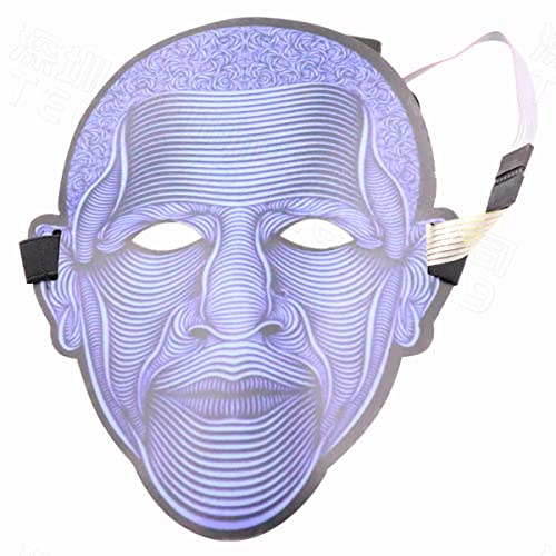 HGXLOWUA Sound Control Mask LED Obama Mask Cosplay Costume Props for Halloween Party HGXLOWUA Sound Control Mask LED Obama Mask Cosplay Costume Props for Halloween Party von HGXLOWUA