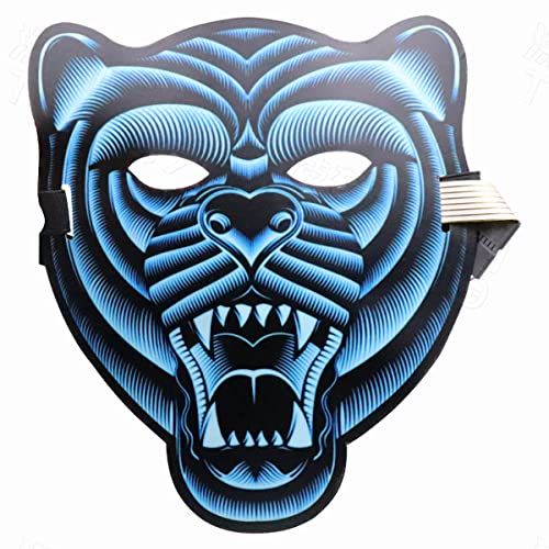 HGXLOWUA Sound Control Mask LED Tiger Full Face Mask Cosplay Costume Props for Halloween Party HGXLOWUA Sound Control Mask LED Tiger Full Face Mask Cosplay Costume Props for Halloween Party von HGXLOWUA