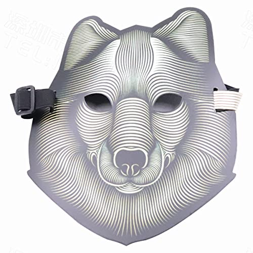 HGXLOWUA Sound Control Mask Luminous Wolf Mask Cosplay Costume Props for Halloween Party HGXLOWUA Sound Control Mask Luminous Wolf Mask Cosplay Costume Props for Halloween Party von HGXLOWUA