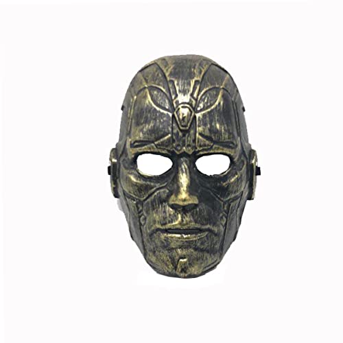 HGXLOWUA Thanos Bronze Maske Kunststoff Vollgesichtsmaske Cosplay Kostüm Requisiten für Halloween Party HGXLOWUA Thanos Bronze Maske Kunststoff Vollgesichtsmaske Cosplay Kostüm Requisiten für Halloween Party von HGXLOWUA