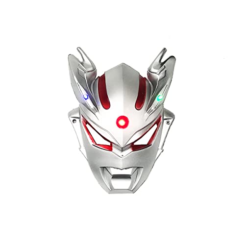 HGXLOWUA Ultramans Zero Maske PVC Maske Kinder Cosplay Kostüm Requisiten für Halloween Party Silber HGXLOWUA Ultramans Zero Maske PVC Maske Kinder Cosplay Kostüm Requisiten für Halloween Party Silber von HGXLOWUA