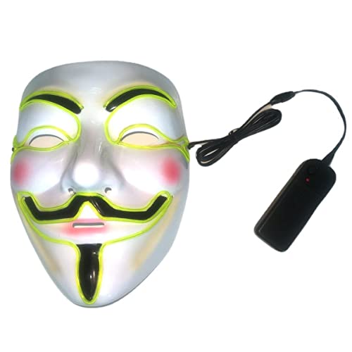 HGXLOWUA V Mask EL Clown Maske Cosplay Kostüm Requisiten für Halloween Party HGXLOWUA V Mask EL Clown Maske Cosplay Kostüm Requisiten für Halloween Party von HGXLOWUA