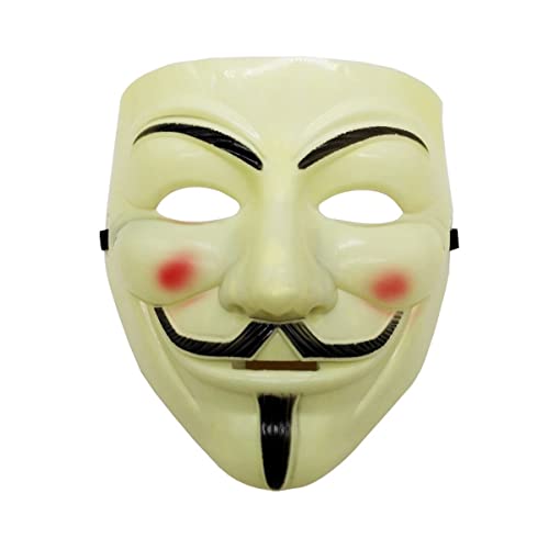 HGXLOWUA V Maske Kunststoff Gruselmaske Cosplay Kostüm Requisiten für Halloween Party von HGXLOWUA