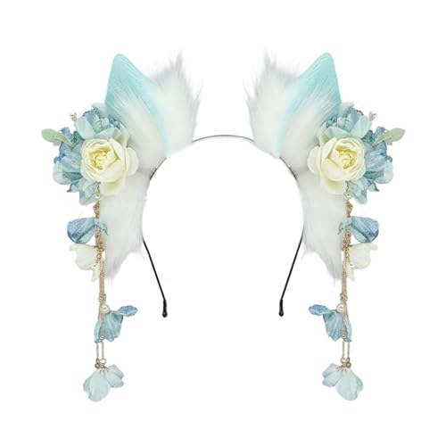 HGZHNAT Elastisches Tierohr Ohr Haar Accessoire Für Anime Kleid Styling Weiche Plüsch Design Kulturfestival Outfit Enhancer Anime Kostüm Accessoire Mit Katzen Ohren von HGZHNAT