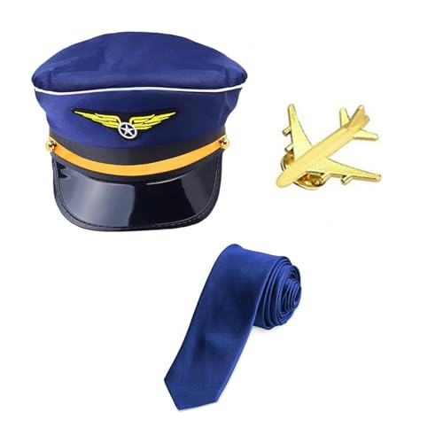 HGZHNAT Erwachsene Flug Captain Outfits Captain Hat Uniform Uniette Hals Tie Airline Captain Kostüm Flugbegleiter Cosplay Set HGZHNAT Erwachsene Flug Captain Outfits Captain Hat Uniform Uniette Hals Tie Airline Captain Kostüm Flugbegleiter Cosplay Set von HGZHNAT