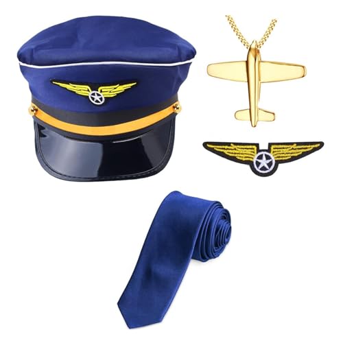 HGZHNAT Erwachsene Flug Captain Outfits Captain Hat Uniform Uniette Hals Tie Airline Captain Kostüm Flugbegleiter Cosplay Set HGZHNAT Erwachsene Flug Captain Outfits Captain Hat Uniform Uniette Hals Tie Airline Captain Kostüm Flugbegleiter Cosplay Set von HGZHNAT