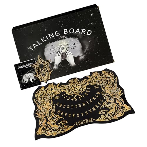 HGZHNAT Skull Spirit Board Mit Planchette Wood Talking Board Game Wechselstromausübung Tool Wahrscheinlichkeit Dauerhaftes Mystisches Spiel von HGZHNAT
