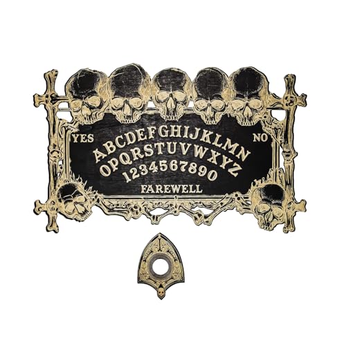 HGZHNAT Spirit Board Wahrsagungsausschüsse Mit Planchette Wood Talking Game Wechselstromausübung Tool Schädel Schädel Spirit Mit Planchette von HGZHNAT