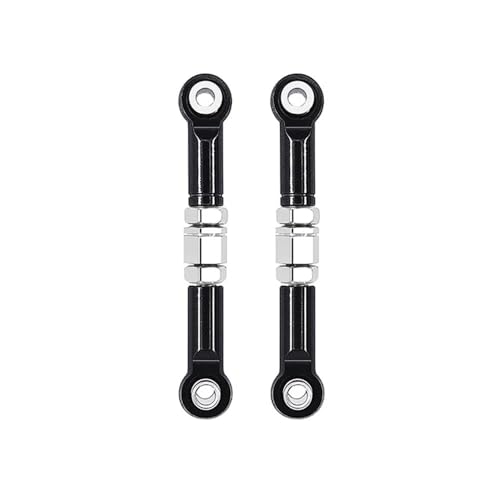 HGtAeW Geeignet for 2 Stück Front Steering Rod Metall Steering Link H16 16207 16208 16209 16210 1/16 Remote(Black) von HGtAeW