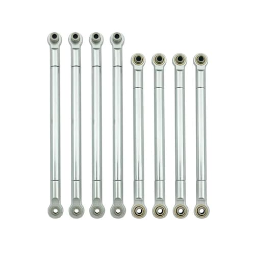 HGtAeW Geeignet for 8 Stück Fernbedienung Spurstange Metall Pleuel MN86S MN86 MN86KS MN86K MN G500 1/12 Set(Silver) von HGtAeW