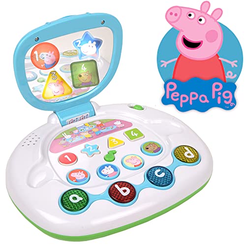 HH POLAND Peppa Pig Wutz Laptop Computer Lernspielzeug Interaktiv polnischsprachig für Kinder ab 3 Jahre Lernlaptop Lerncomputer mit Spiegel HH POLAND Peppa Pig Wutz Laptop Computer Lernspielzeug Interaktiv polnischsprachig für Kinder ab 3 Jahre Lernlaptop Lerncomputer mit Spiegel von HH POLAND