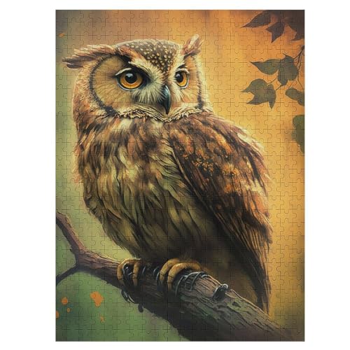 500 Teile Puzzle Für Jungen Und Mädchen, Standard-Puzzles Eule, Familienspiele, 55×41cm von HHCXX