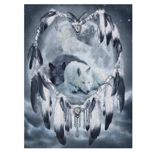500 Teile Puzzle Für Jungen Und Mädchen, Standard-Puzzles Wolf, Familienspiele, 55×41cm 500 Teile Puzzle Für Jungen Und Mädchen, Standard-Puzzles Wolf, Familienspiele, 55×41cm von HHCXX