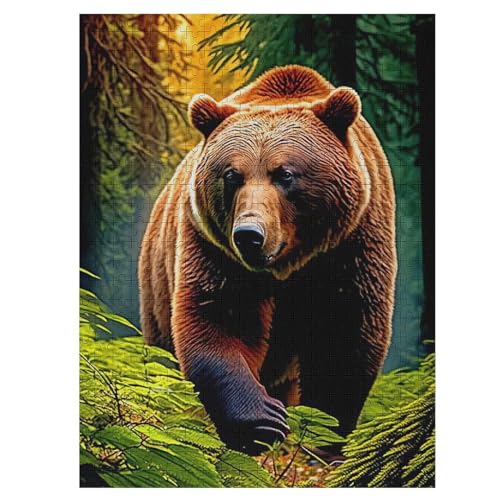 Bär-Puzzle Für Erwachsene, 500 Teile, Holzpuzzle, Kinderpuzzle, Dekompressionsspiel, Spielzeugpuzzle 55×41cm von HHCXX