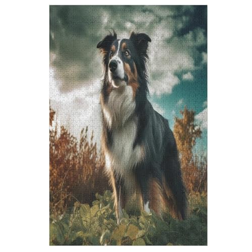 Border Collie Holzpuzzle 1000 Teile Klassische Puzzles Erwachsene Kinder Puzzle DIY Kit Holzspielzeug Einzigartiges Geschenk 78×53cm Border Collie Holzpuzzle 1000 Teile Klassische Puzzles Erwachsene Kinder Puzzle DIY Kit Holzspielzeug Einzigartiges Geschenk 78×53cm von HHCXX