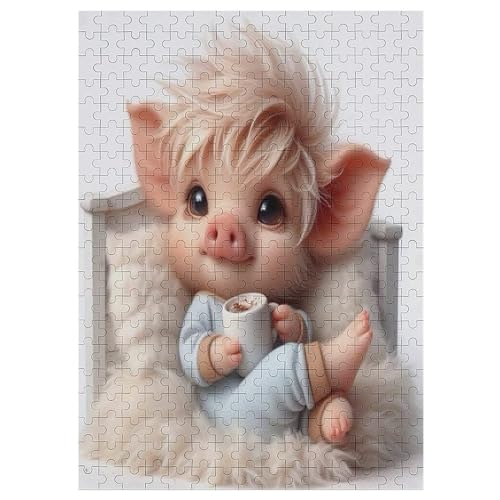 Cute Schwein 300 Teile Puzzles Für Erwachsene,Holzpuzzle - Verringerter Druck Schwieriges Unmögliche Puzzle Für Erwachsene 12+ Kinder 42×30cm Cute Schwein 300 Teile Puzzles Für Erwachsene,Holzpuzzle - Verringerter Druck Schwieriges Unmögliche Puzzle Für Erwachsene 12+ Kinder 42×30cm von HHCXX