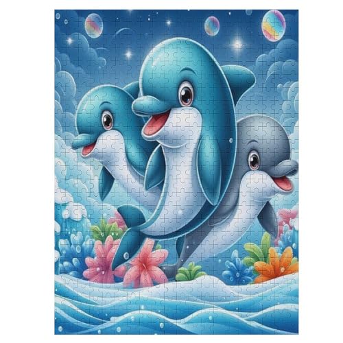 Delfin Holzpuzzle 500 Teile Klassische Puzzles Erwachsene Kinder Puzzle DIY Kit Holzspielzeug Einzigartiges Geschenk 55×41cm Delfin Holzpuzzle 500 Teile Klassische Puzzles Erwachsene Kinder Puzzle DIY Kit Holzspielzeug Einzigartiges Geschenk 55×41cm von HHCXX