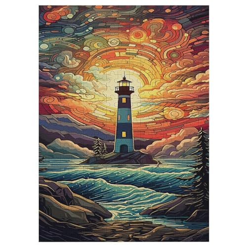 Für Erwachsene 300-Teiliges Leuchtturm -Puzzles, Holzbrett-Puzzle, Für Kinder, Geschenke, 42×30cm Für Erwachsene 300-Teiliges Leuchtturm -Puzzles, Holzbrett-Puzzle, Für Kinder, Geschenke, 42×30cm von HHCXX