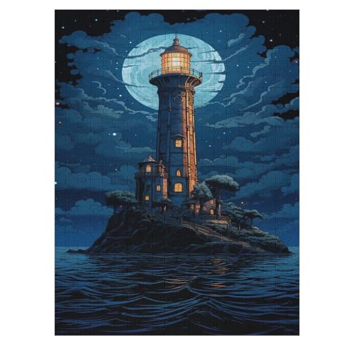 Für Erwachsene 500-Teiliges Leuchtturm -Puzzles, Holzbrett-Puzzle, Für Kinder, Geschenke, 55×41cm Für Erwachsene 500-Teiliges Leuchtturm -Puzzles, Holzbrett-Puzzle, Für Kinder, Geschenke, 55×41cm von HHCXX