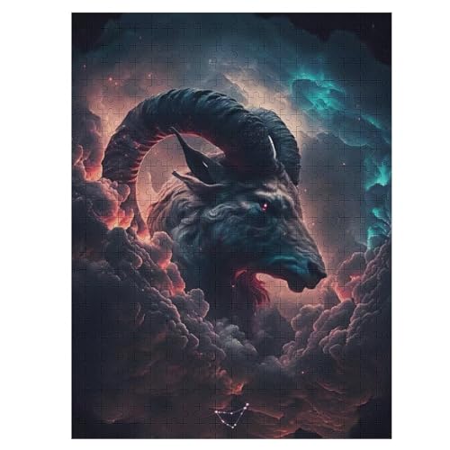 Für Erwachsene 500-Teiliges Steinbock -Puzzles, Holzbrett-Puzzle, Für Kinder, Geschenke, 55×41cm Für Erwachsene 500-Teiliges Steinbock -Puzzles, Holzbrett-Puzzle, Für Kinder, Geschenke, 55×41cm von HHCXX