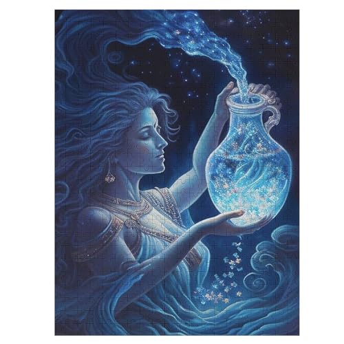 Für Erwachsene 500-Teiliges Wassermann -Puzzles, Holzbrett-Puzzle, Für Kinder, Geschenke, 55×41cm von HHCXX