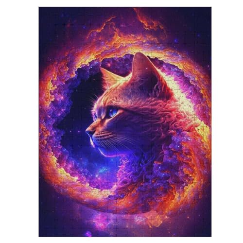 Psychedelic Katze Holzpuzzle 500 Teile Klassische Puzzles Erwachsene Kinder Puzzle DIY Kit Holzspielzeug Einzigartiges Geschenk 55×41cm Psychedelic Katze Holzpuzzle 500 Teile Klassische Puzzles Erwachsene Kinder Puzzle DIY Kit Holzspielzeug Einzigartiges Geschenk 55×41cm von HHCXX