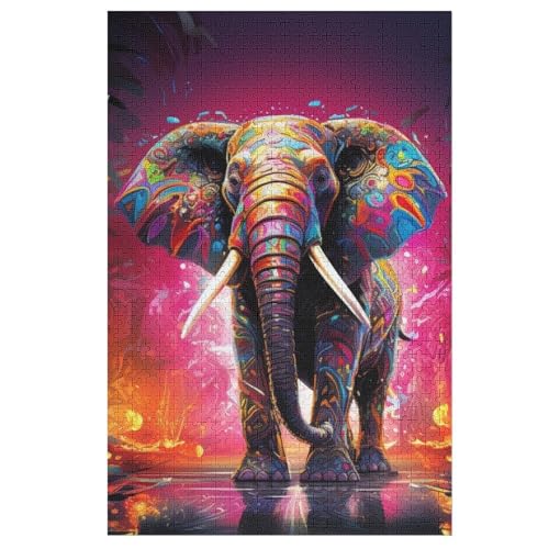 Puzzle 1000 Teile Elefant Holzpuzzle Für Erwachsene Lernspiel Herausforderungsspielzeug The Puzzles Für Erwachsene Kinder 78×53cm Puzzle 1000 Teile Elefant Holzpuzzle Für Erwachsene Lernspiel Herausforderungsspielzeug The Puzzles Für Erwachsene Kinder 78×53cm von HHCXX