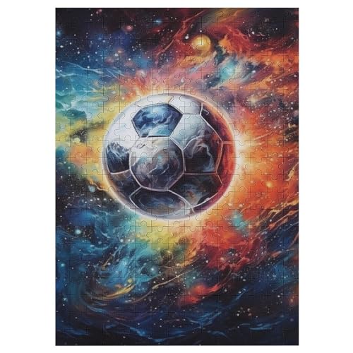 Puzzle Für Erwachsene, Fußball, 300 Puzzleteile Für Kinder, Holzpuzzles, Geeignet Für Erwachsene Lernspiel, 42×30cm von HHCXX