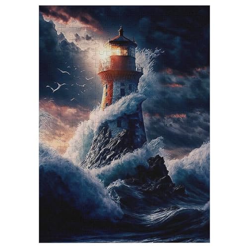 Puzzles Für Erwachsene Und Kinder, Leuchtturm -Puzzle, 300 Teile, Kreative Holzpuzzles,Für Erwaschsene, Geschenke 42×30cm Puzzles Für Erwachsene Und Kinder, Leuchtturm -Puzzle, 300 Teile, Kreative Holzpuzzles,Für Erwaschsene, Geschenke 42×30cm von HHCXX