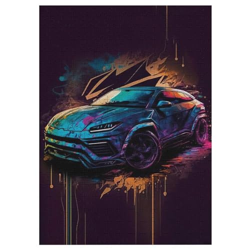 Sportwagen 300 Teile Puzzle Für Erwachsene, Herausforderung Puzzles - Verringerter Druck Schwieriges Holzpuzzle Für Kinder 12+ 42×30cm Sportwagen 300 Teile Puzzle Für Erwachsene, Herausforderung Puzzles - Verringerter Druck Schwieriges Holzpuzzle Für Kinder 12+ 42×30cm von HHCXX