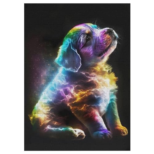 Süßer Hund 300 Teile Puzzles, Wood Craft, Hochwertiges Modernes Puzzle, DIY, Für Erwachsene Und Kinder Ab 12 Jahren, 42×30cm von HHCXX