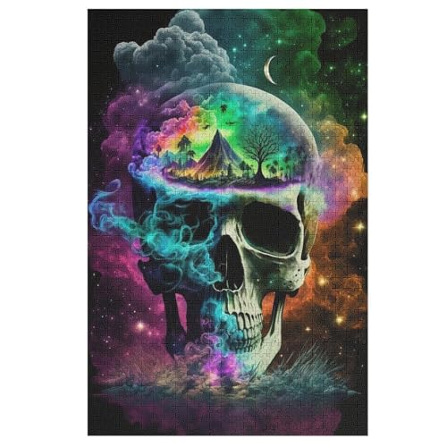 Totenkopf 1000 Teile Premium-Puzzles Für Erwachsene Kinder- Holzpuzzles Spaß Und Lernspiele - Perfekte Puzzle-Geschenke 78×53cm Totenkopf 1000 Teile Premium-Puzzles Für Erwachsene Kinder- Holzpuzzles Spaß Und Lernspiele - Perfekte Puzzle-Geschenke 78×53cm von HHCXX