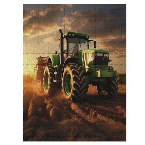 Traktor 500 Teile Puzzles Für Erwachsene Holzpuzzle Familienpuzzlespiel Stressabbau-Puzzle Für Erwachsene Kinder Ab 12 Jahren 55×41cm von HHCXX