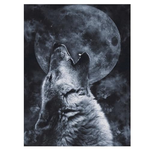 Wolf Moon-Puzzle Für Erwachsene, 500 Teile, Holzpuzzle, Kinderpuzzle, Dekompressionsspiel, Spielzeugpuzzle 55×41cm Wolf Moon-Puzzle Für Erwachsene, 500 Teile, Holzpuzzle, Kinderpuzzle, Dekompressionsspiel, Spielzeugpuzzle 55×41cm von HHCXX