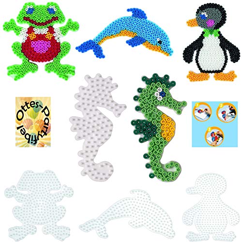 HAMA Bügelperlen-Bastel-Set midi-Stift-Platten-Set midi Seepferdchen + Delphin + Frosch + Pinguin #11 HAMA Bügelperlen-Bastel-Set midi-Stift-Platten-Set midi Seepferdchen + Delphin + Frosch + Pinguin #11 von HHO