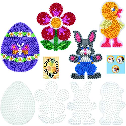 HAMA Stiftplatten-Set midi Ostern Osterei + Küken + Häschen + Blume #1 von HHO