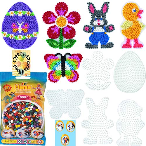 HAMA Stiftplatten-Set midi Ostern Osterei + Schmetterling + Küken + Häschen + Blume + 1000 Bügelperlen #8 HAMA Stiftplatten-Set midi Ostern Osterei + Schmetterling + Küken + Häschen + Blume + 1000 Bügelperlen #8 von HHO