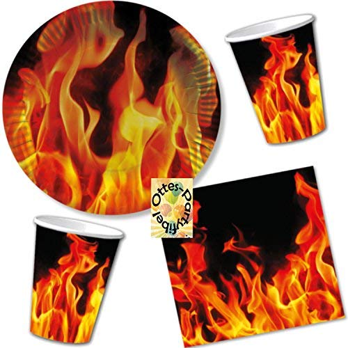 HHO BBQ Grill-Party Feuer Partyset 40tlg. für 10 Gäste Teller Becher Servietten HHO BBQ Grill-Party Feuer Partyset 40tlg. für 10 Gäste Teller Becher Servietten von HHO